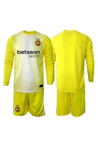 Inter Milan Keeper Babyklær Borte Fotballdrakt til barn 2025-26 Lange ermer (+ Korte bukser)